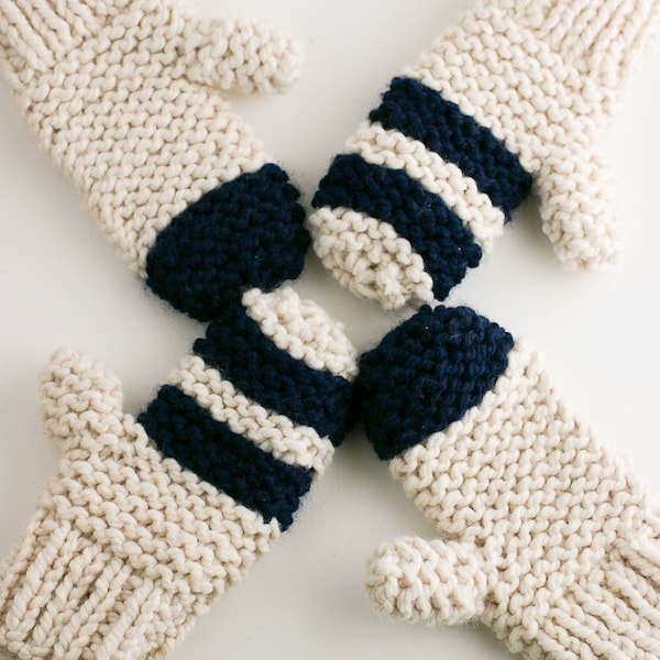 Garter Stitch Chunky Mitten Pattern