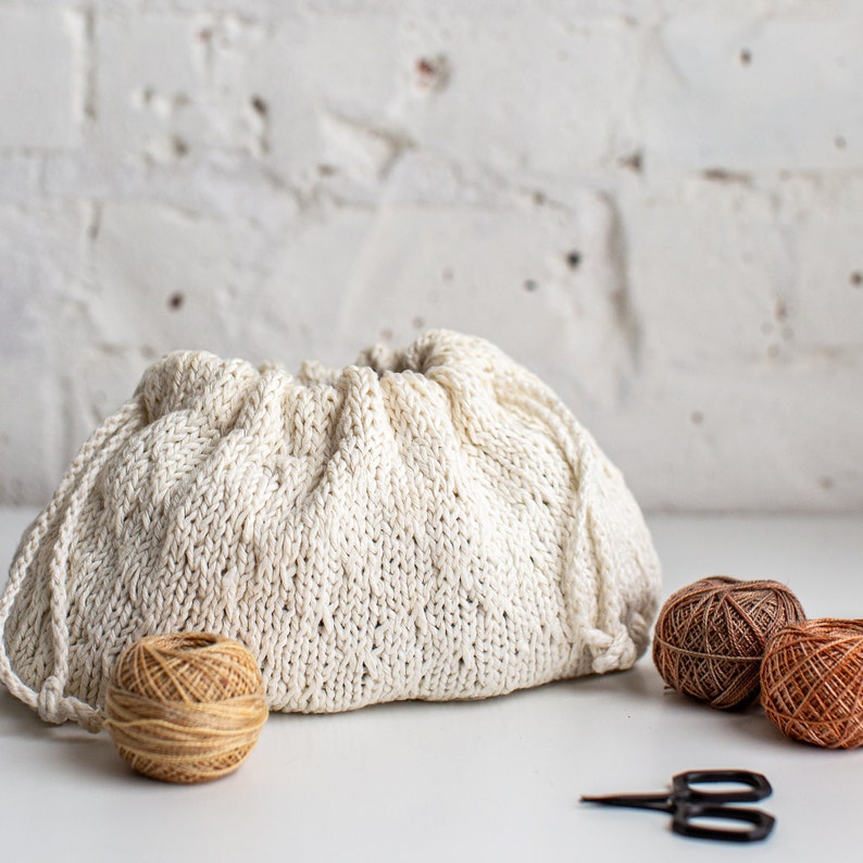 Trellis Drawstring Bag Knit Kit image 4