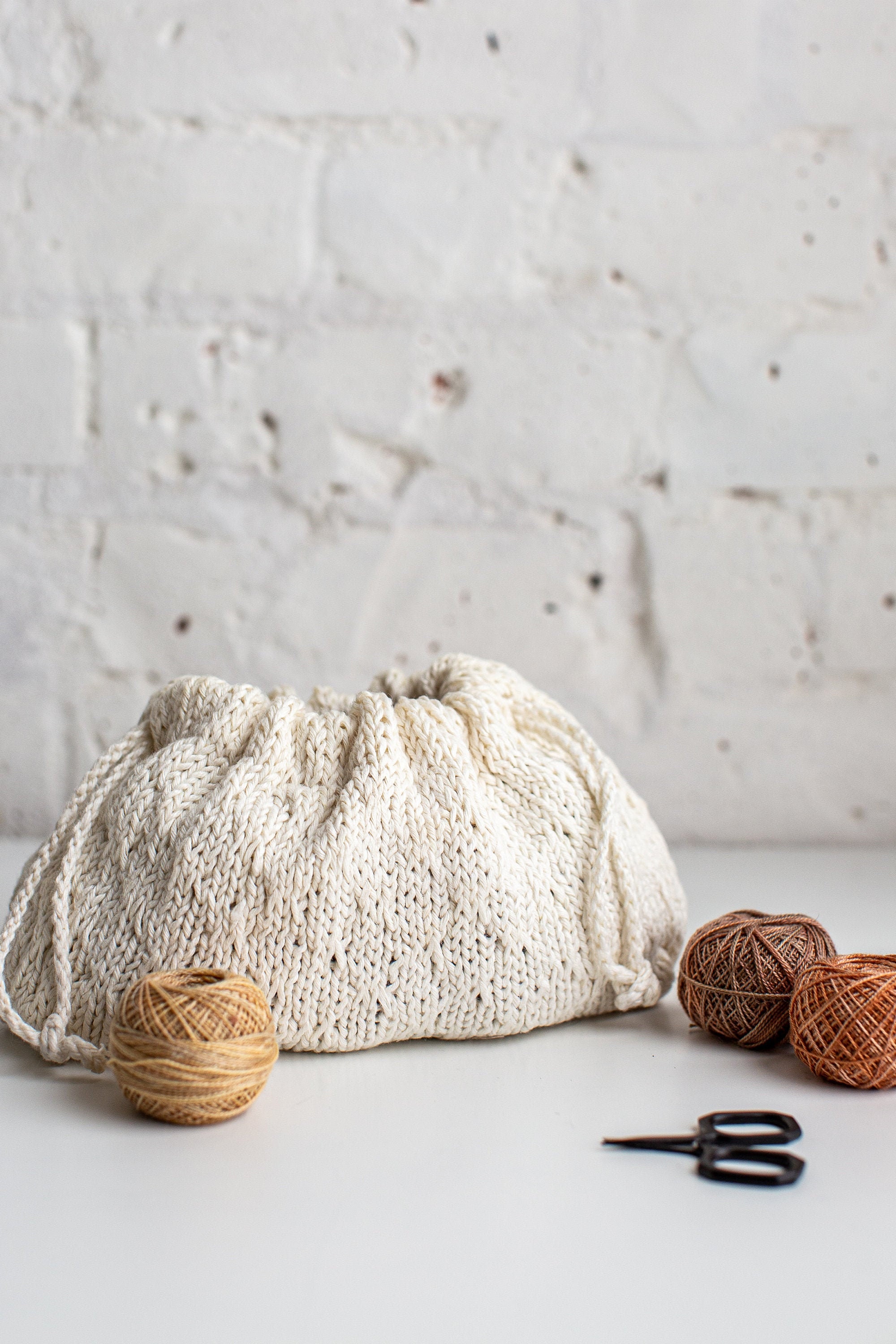 ★送料込◆4色 SOMEWHERE BUTTER._Yogurt knit string bag MUSINSA公式 | SOMEWHEREBUTTER Yogurt Knit String Bag - 4color