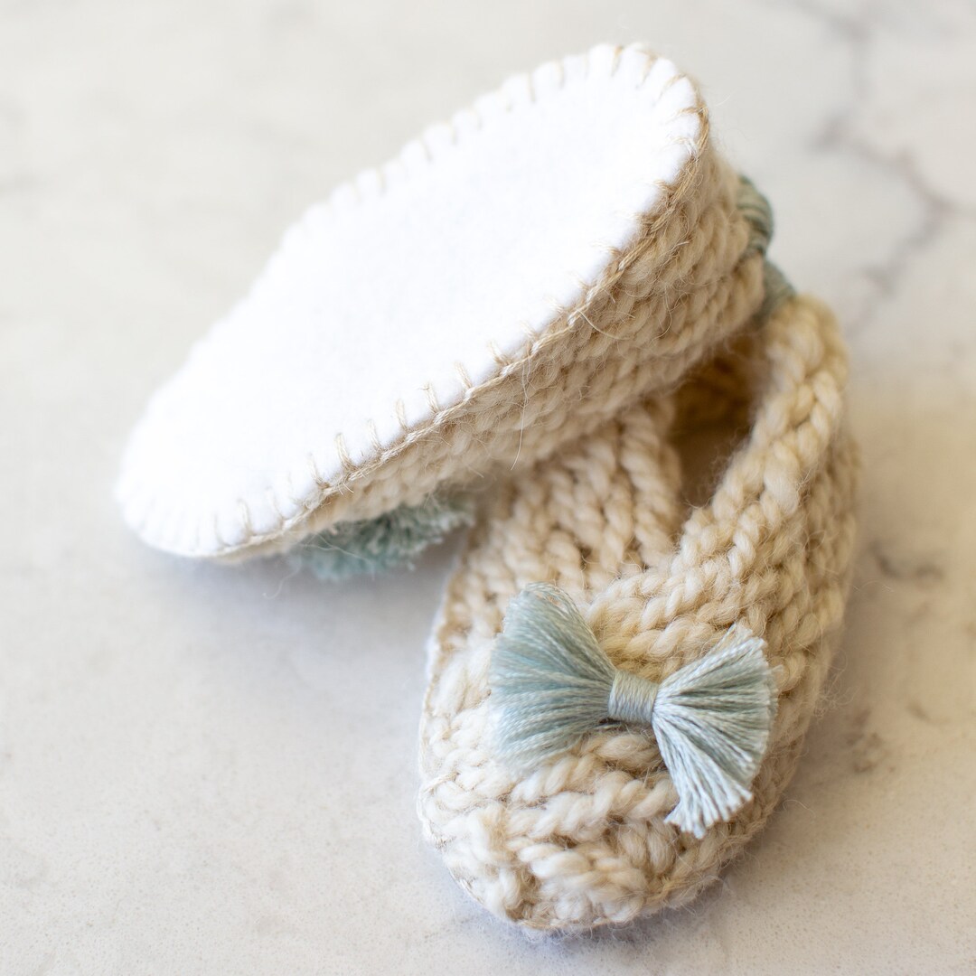 Finger Knit Baby Bootie VIDEO Pattern Etsy Canada