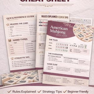 American Mahjong Cheat Sheet | Beginner Rules, Strategy Tips (PDF Download)