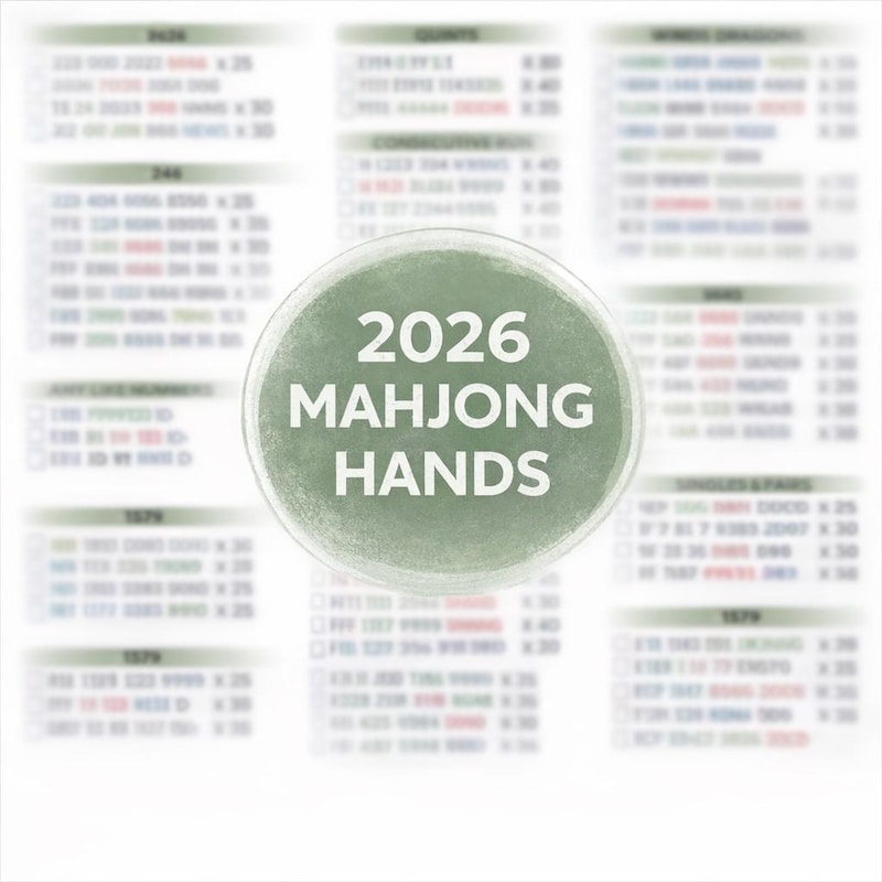 Mahjong 2026 Card Hand - Etsy