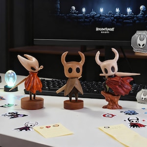 Handmade Hollow Knight Wood Figurine: Gamer Desk Decor - Etsy