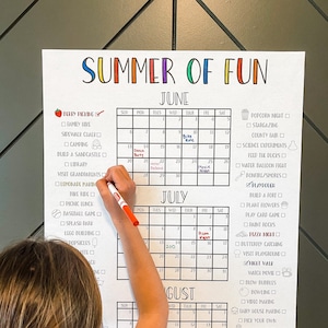 PRINTABLE Summer Countdown Poster, 2025, Summer Countdown, Summer Poster, Summer Print, Summer Check List, Summer Poster Check List, PDF