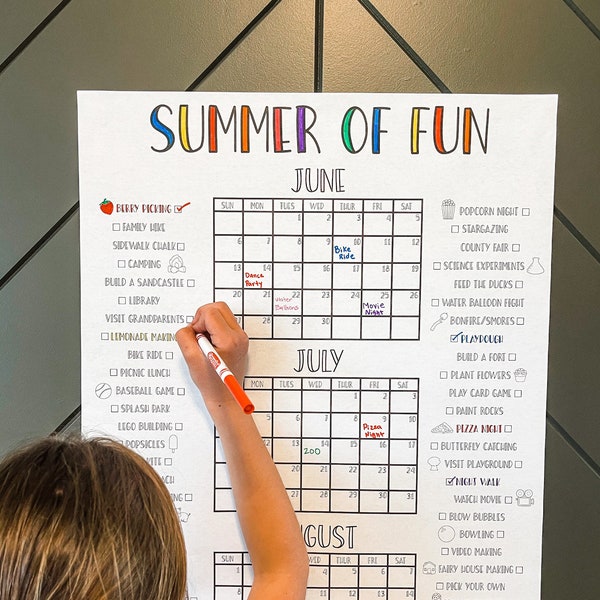 PRINTABLE Summer Countdown Poster, 2026, Summer Countdown, Summer Poster, Summer Print, Summer Check List, Summer Poster Check List, PDF