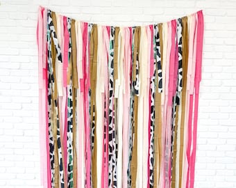 Cowgirl Fringe Backdrop, Streamer Backdrop, Bright Backdrop, Birthday Backdrop, Cowgirl Party,  Birthday Party, Cowgirl Birthday Backdrop