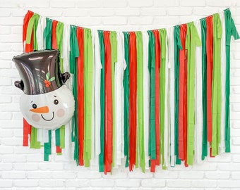 Christmas Fringe Backdrop, Streamer Backdrop, Christmas Backdrop, Holiday Party Backdrop, Holiday Party, Holiday Backdrop, Christmas Party