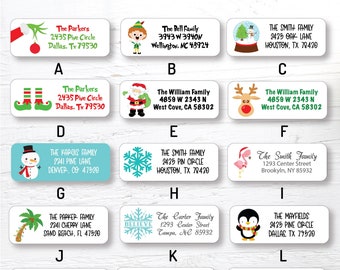 Christmas Address Labels, Christmas Stickers, Holiday Stickers, Christmas Labels, Christmas Return Labels, Holiday Stickers, Personalized