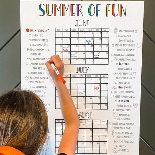 PRINTABLE Summer Countdown Poster, 2023, Summer Countdown, Summer Poster, Summer Print, Summer Check List, Summer Poster Check List, PDF