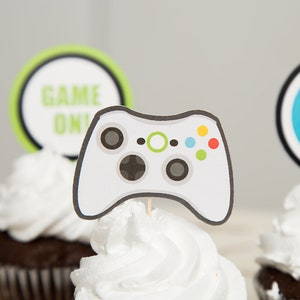 Video Game Cupcake Toppers Video Game Theme Game Party - Etsy