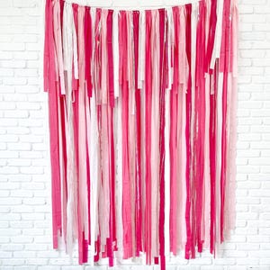 Fringe Backdrop, Pretty in Pink, Streamer Backdrop, Bright Backdrop, Party Backdrop, Pink Party, Baby Shower Backdrop, Valentine&#39;s Day, Pink