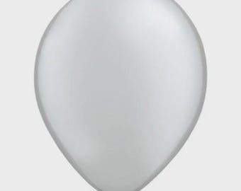 Silver Qualatex Balloons, Balloon Clusters, Balloon Garland, Discounted Balloons