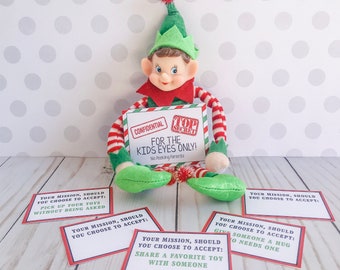 Christmas Elf Spy Kit, Elf Prop, Instant Download, Christmas Elf Costume, Christmas Elf Kit, Holiday Elf Kit, Elf Accessories