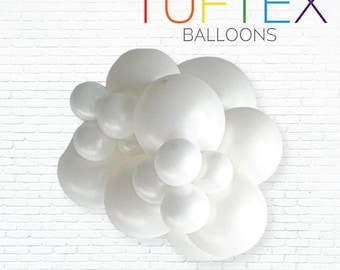 Sugar Tuftex Balloons, Pearl White, Balloon Clusters, Balloon Garland, Tuftex Balloons