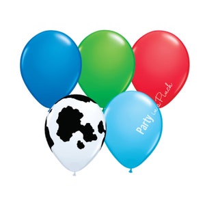 Farm Balloon Bouquet, Mix of 15 Latex Balloons, Balloon Bouquet, Farm Party, Barn Yard Birthday, Farm Supplies
