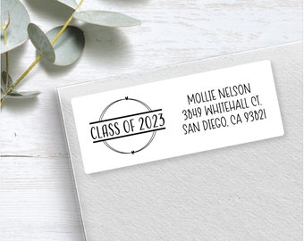 Graduation Address Labels, Graduation Stickers, Address Stickers, Graduation Labels, Return Labels, Graduation, Personalized