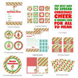 Buddy the Elf Printable Party Pack, Christmas Party, Elf Party, Instant ...
