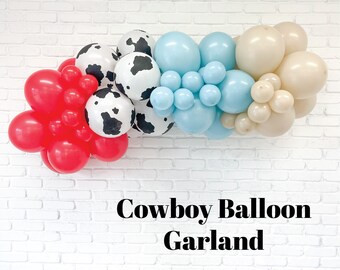 Cowboy Balloon Garland Kit, DIY Balloon Garland, Balloon Garland, Cowboy Garland, Cowgirl Garland, Party Supplies, Western Balloon Garland
