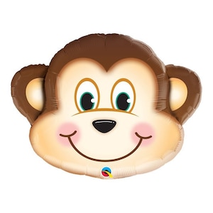 Giant Monkey Balloon, 30&quot;, Monkey Birthday Party, Jungle Party, Monkey birthday, Zoo Birthday Party, Party Animal Birthday, Jungle Birthday