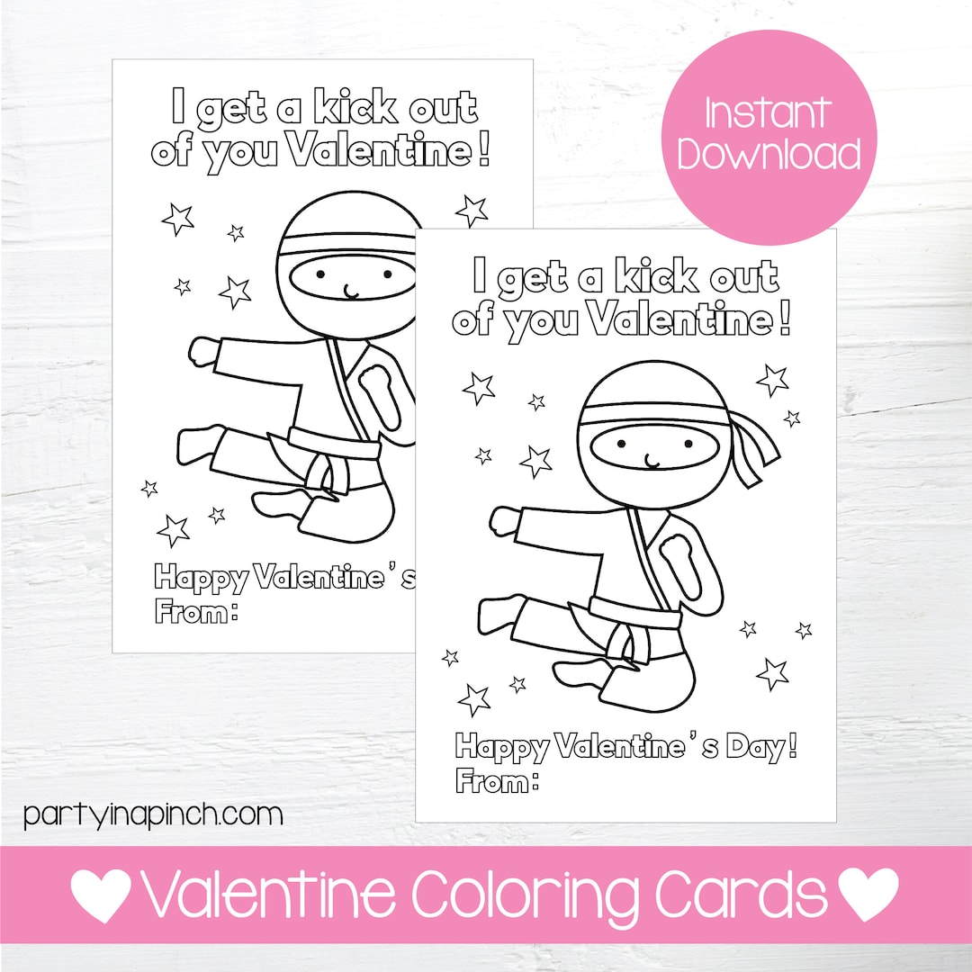 Ninja Valentine Coloring Pages, Ninja Valentine, Valentine's Day, Ninja ...