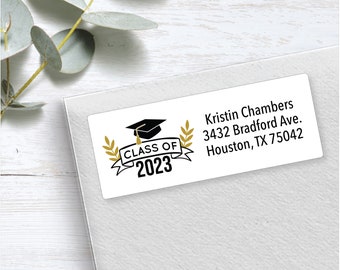 Custom Graduation Address Labels, Graduation Stickers, Address Stickers, Graduation Labels, Return Labels, Graduation, Personalized