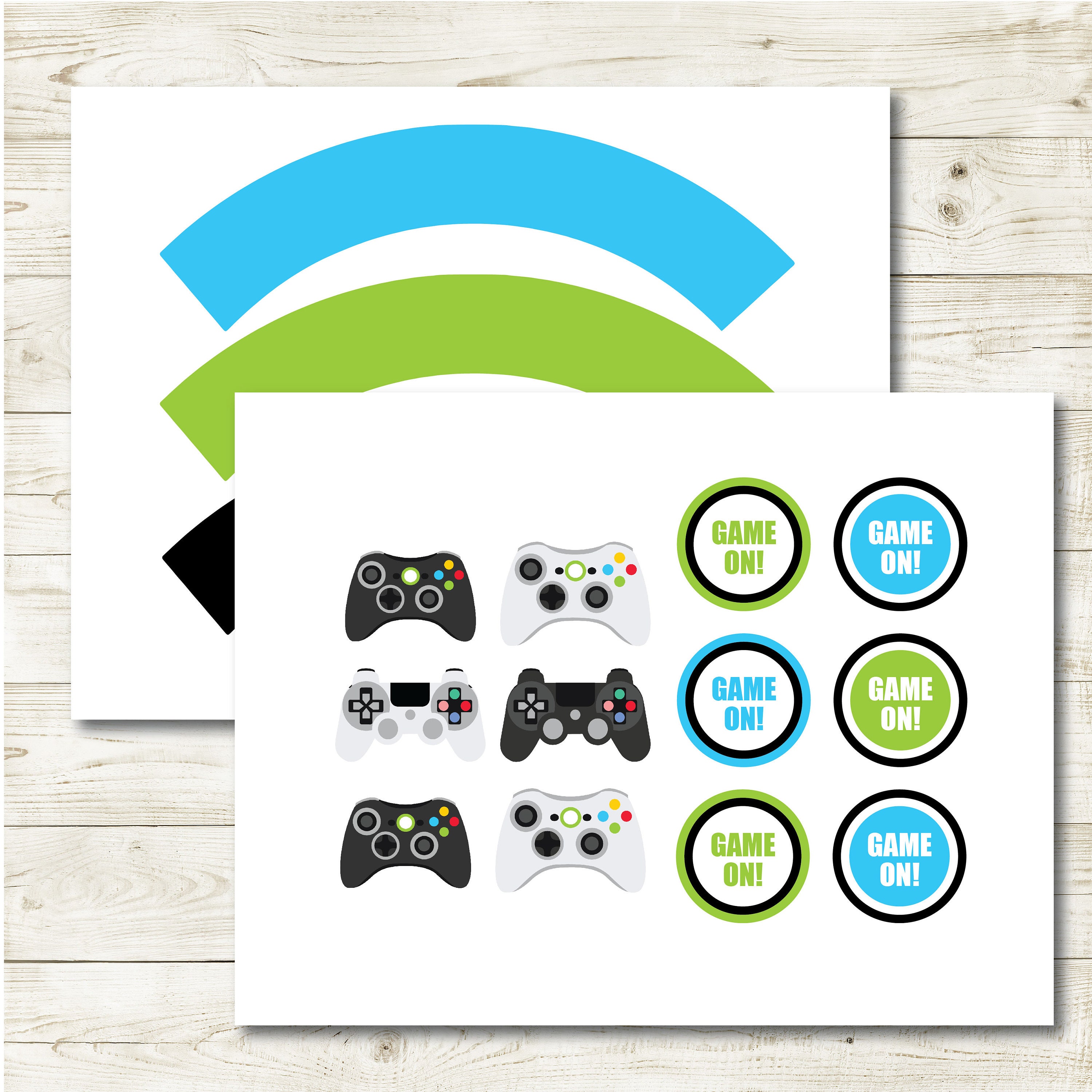 Video Gamebirthday 2 Cupcake Toppers and Wrappers Video - Etsy Video Gamebirthday 2 Cupcake Toppers and Wrappers Video - Etsy
