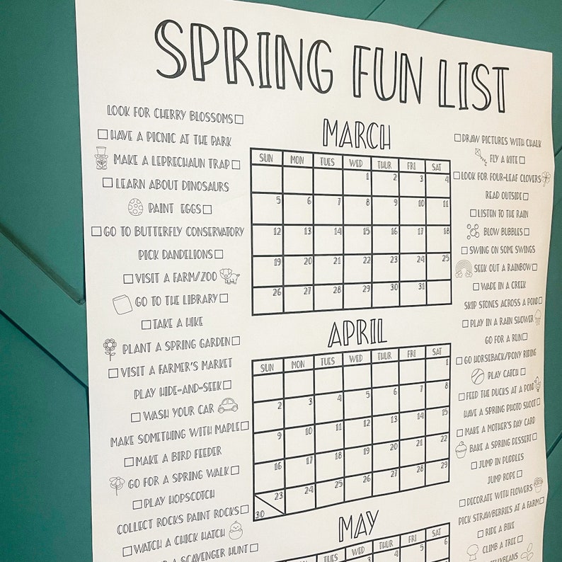 PRINTABLE Spring Countdown Poster, 2026, Spring Countdown, Spring ...