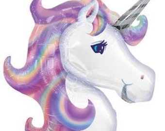 Magical Unicorn Balloon, 33" Unicorn Balloon,  Unicorn Party, Unicorn Birthday, Princess Party, Unicorn Party Supplies, Unicorn Baby Shower