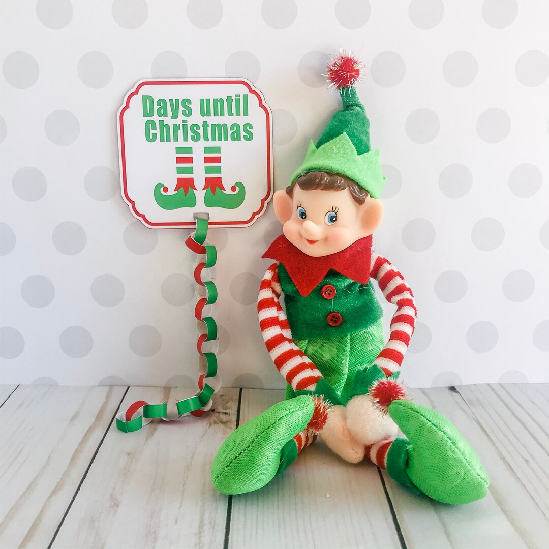 Christmas Elf Mini Countdown Kit, Elf Prop, Instant Download, Christmas ...