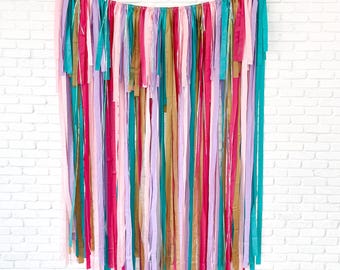 Fringe Backdrop, Pastel Gold, Streamer Backdrop, Pastel Backdrop, Party Backdrop, Pink Party, Baby Shower Backdrop, Easter Backdrop, Pastel