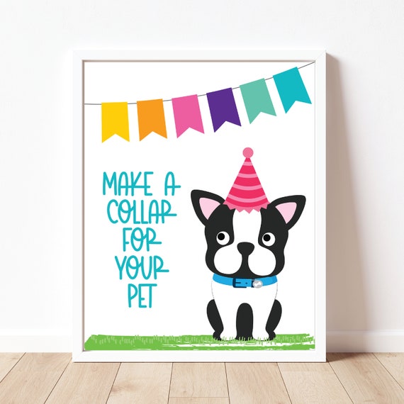 Make a Collar Sign Puppy Party Puppy Birthday Sign Puppy | Etsy