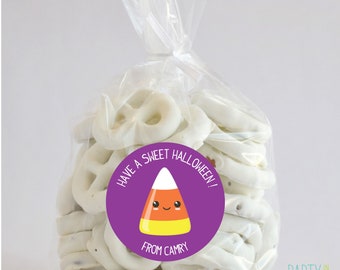 Candy Corn Halloween Favor Stickers, Halloween Stickers, Halloween Favor Stickers