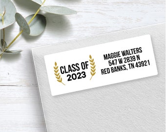 Custom Graduation Address Labels, Graduation Stickers, Address Stickers, Graduation Labels, Return Labels, Graduation, Personalized