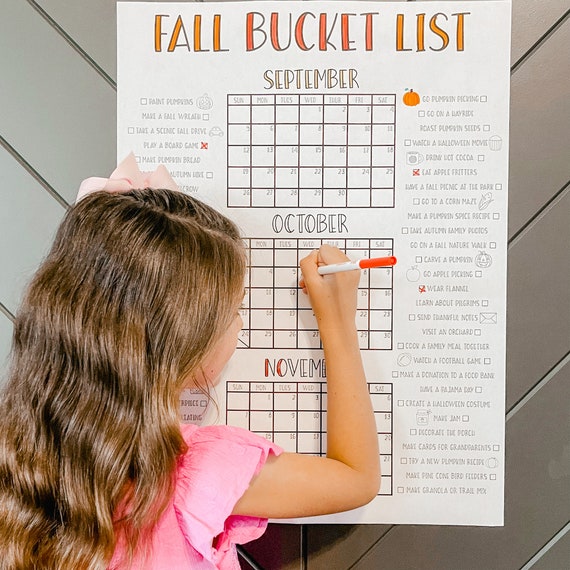 PRINTABLE Fall Bucket List, 2025, Fall Countdown Poster, Fall Countdown, Fall Poster, Fall Print, Fall Check List, Fall Poster List, PDF