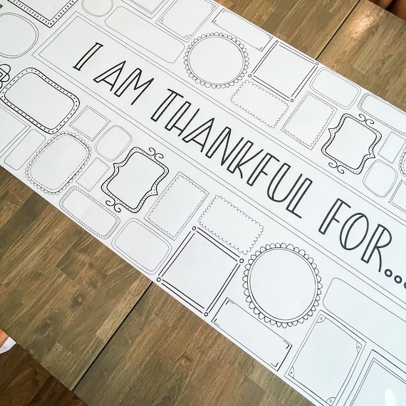 Thanksgiving Giant Coloring Page Coloring Tablecloth Kid's