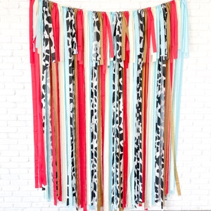 Cowboy Fringe Backdrop, Streamer Backdrop, Bright Backdrop, Birthday Backdrop, Cowboy Party,  Birthday Party, Cowboy Birthday Backdrop,