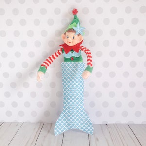 Christmas Elf Mermaid Kit, Elf Prop, Instant Download, Christmas Elf Costume, Christmas Elf Kit, Holiday Elf Kit, Elf Accessories