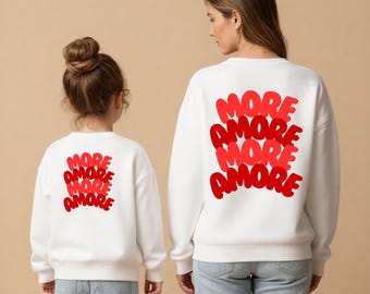 Matching Outfit, Mom and kid outfit, Mini me Outfit, cool kid sweatshirt, toddler crewneck, Oversized Matching Sweater for Mom and Child