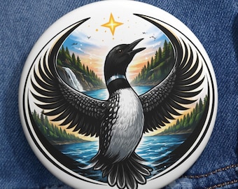 Michigan State Bird Rebel Alliance Pin Button | American Robin Star Wars Inspired Badge | Michigan Pride Gift | Sci Fi Fan Pin
