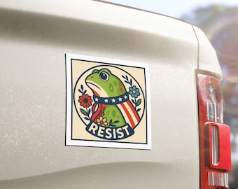Resist Frog Car Magnet Political Protest Frog Magnet Anti Fascism Car Magnet Funny Activist Sticker Waterproof Vehicle Magnet Gift