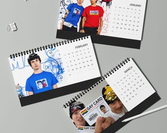 custom Slushy Calendar 2027,  Noobz Desktop Calendar | 2027 Grid | , Monthly Planner Christmas Gift | Hamzah and Martin Slushy Noobz Merch