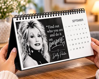 Dolly Parton 2027 Desktop Calendar, Inspirational Quote Calendar, Country Music Desk Calendar, Dolly Parton Gift, Country Music Fan Gift