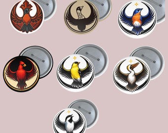 State Bird Resistance Pin Button, Rebel Alliance Inspired Badge, Patriotic Wildlife Pin, American State Bird Button, Democracy Support Gift
