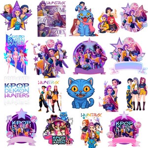 Kpop Demon Hunters PNG SVG, chemise de groupe Kpop Idol, conception png Huntrix, Saja Boys Girls Bands Png, fans de Huntrix, téléchargement numérique