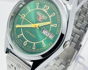 Vintage SEIKO 5 Automatic | 6309 Restored Movement Green Dial 17 Jewels Made in Japan.
