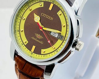 Vintage Citizen Refurbished Automatic Watch | Brown Dial Restored 8200 Movement Japan Made.