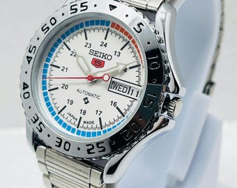 Vintage Refurbished SEIKO 5 Automatic | White Dial 6309 Movement 17 Jewels Made in Japan.