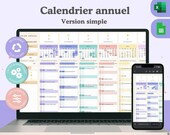 Annual Planner Google Sheets & Excel – Calendrier Annuel – Suivi quotidien et organisation annuelle – Interactif et Personnalisable