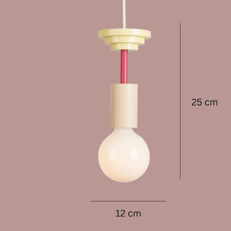 Lampe à suspension nordique minimaliste en bois, lampe à suspension de style scandinave Style G