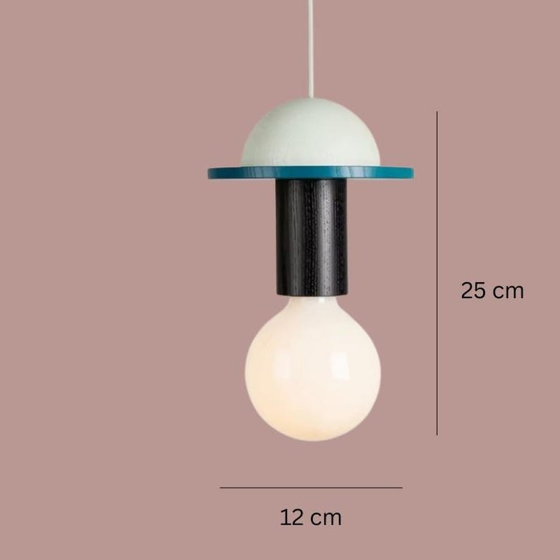 Lampe à suspension nordique minimaliste en bois, lampe à suspension de style scandinave Style F